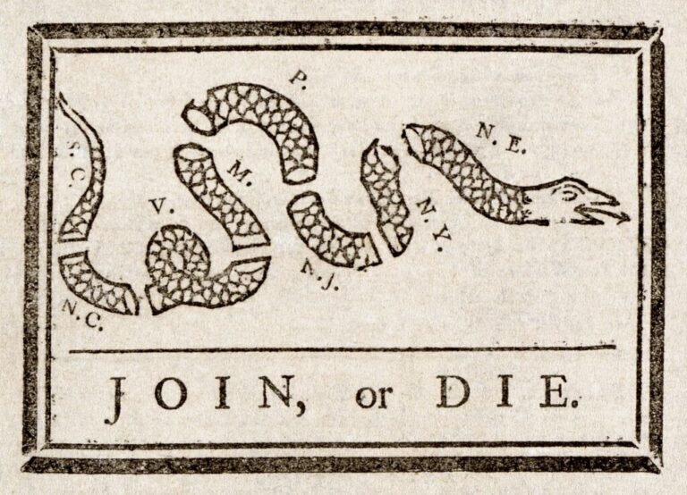 Join or Die - A clear message before the American Revolution