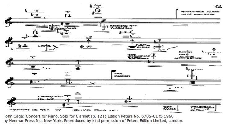 John Cage music score